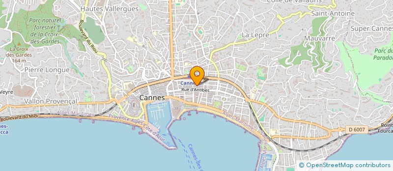 localisation de l'entreprise SNC PROVENCE ALIMENTAIRE à CANNES