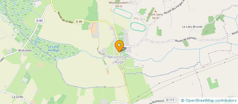 localisation de l'entreprise SNC RESIDENCE LA VALLEE D'AUGE  DOZULE