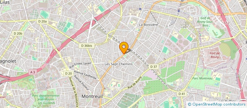 localisation de l'entreprise SNC RETH à MONTREUIL