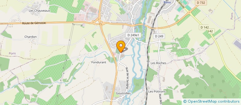 localisation de l'entreprise SNC ROYER ET COMPAGNIE à PONS