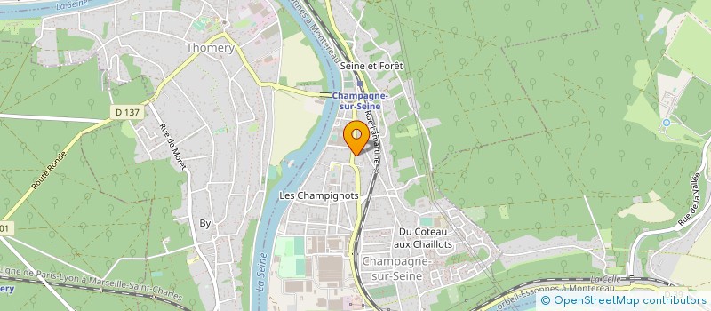 localisation de l'entreprise SNC S & B  CHAMPAGNE-SUR-SEINE