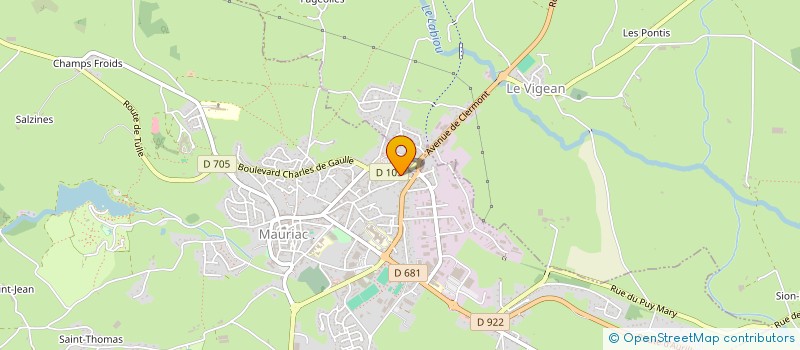 localisation de l'entreprise SNC SAILLANT  MAURIAC