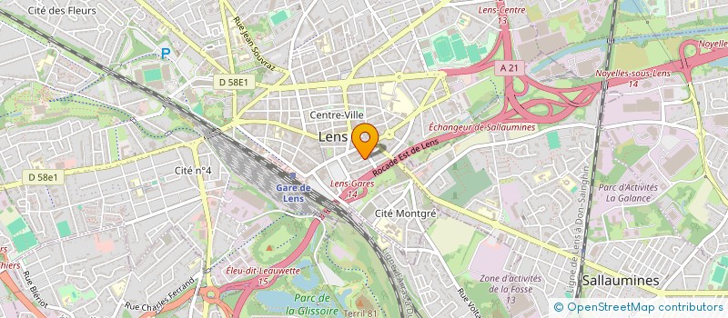 localisation de l'entreprise SNC SALENGRO  LENS