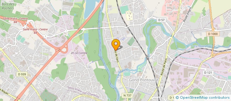 localisation de l'entreprise SNC SEGRETIN-MARCHAND  GOND-PONTOUVRE