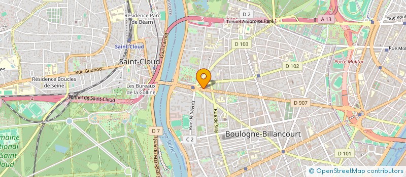 localisation de l'entreprise SNC SEVRES à BOULOGNE-BILLANCOURT