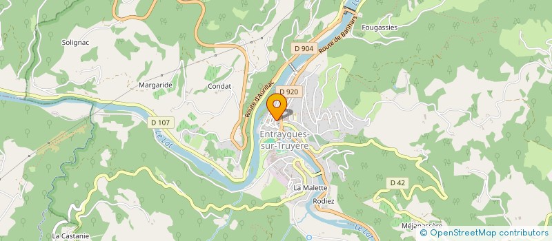 localisation de l'entreprise SNC SPORTS EUROPE DIFFUSION  ENTRAYGUES-SUR-TRUYERE