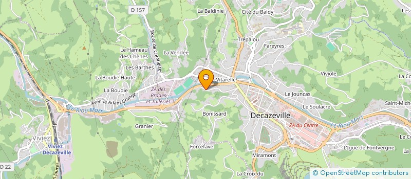 localisation de l'entreprise SNC SUD PRESSINGS à DECAZEVILLE