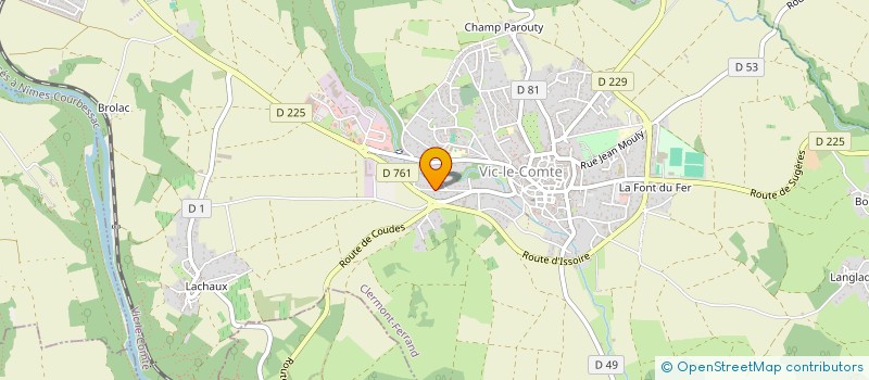 localisation de l'entreprise SNC SUDRE  VIC-LE-COMTE