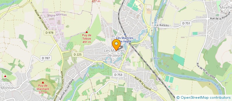 localisation de l'entreprise SNC T.D EXPRESS  LES MARTRES-DE-VEYRE