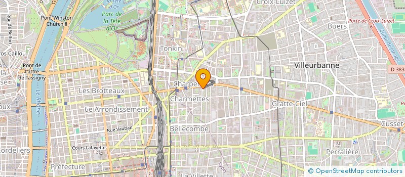 localisation de l'entreprise SNC TABAC CHARMETTES  VILLEURBANNE