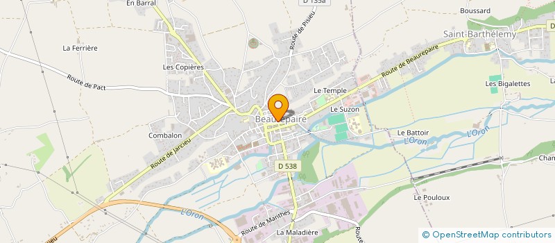 localisation de l'entreprise SNC TABAC DE LA PAIX à BEAUREPAIRE