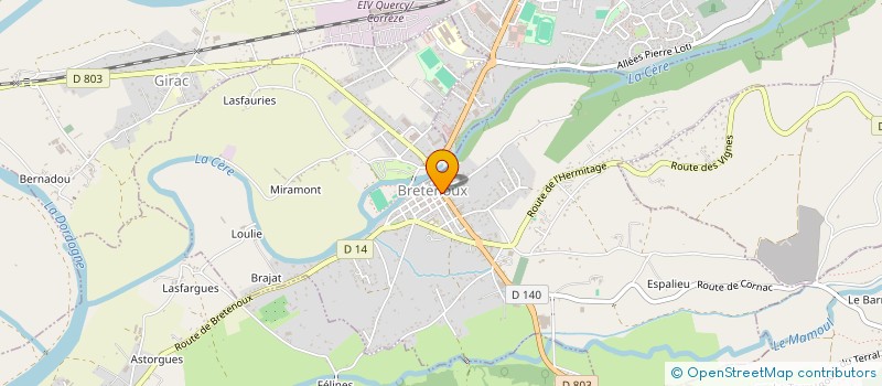 localisation de l'entreprise SNC TABAC DE LA POSTE  BRETENOUX