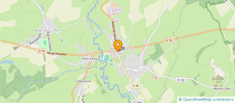 localisation de l'entreprise SNC TABAC PRESSE DE THIL  PRECY-SOUS-THIL