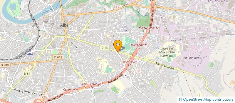 localisation de l'entreprise SNC TABACS JOURNAUX DU STADE PINIER  ALBI