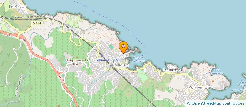 localisation de l'entreprise SNC VERHAEGHE  COLLIOURE