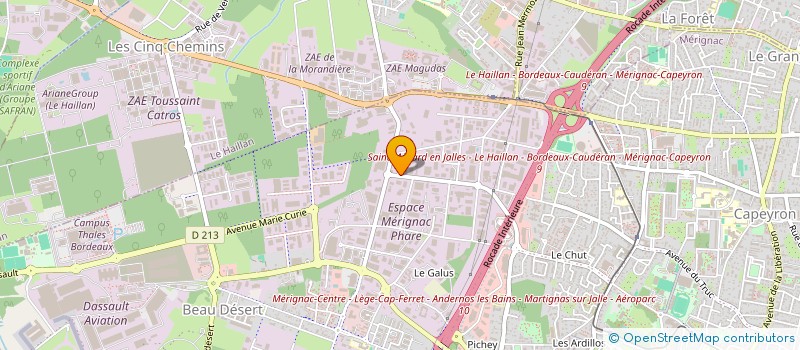 localisation de l'entreprise SNC VILLA LILAS  MERIGNAC