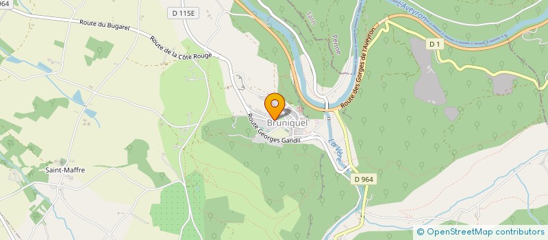 localisation de l'entreprise SND  BRUNIQUEL