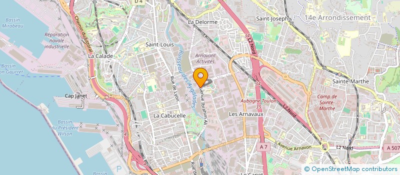 localisation de l'entreprise SNEF AUDIOVISUEL à MARSEILLE 15EME