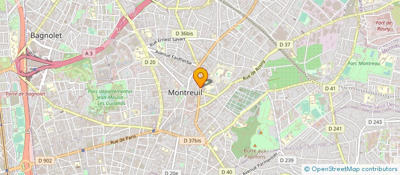 localisation de l'entreprise SNFD FORMATION à MONTREUIL