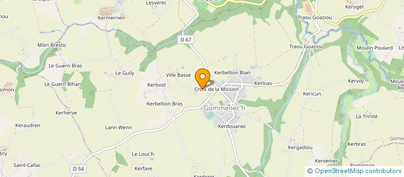 localisation de l'entreprise SNGP  GOMMENEC'H