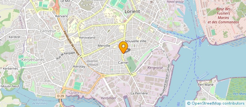 localisation de l'entreprise SNIO SOC NAVALE INDUSTRI OUEST à LORIENT