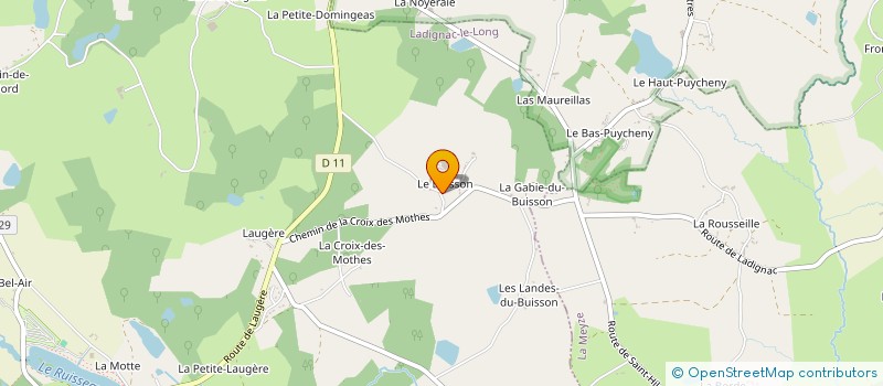 localisation de l'entreprise SNL CHARPENTE  LADIGNAC-LE-LONG