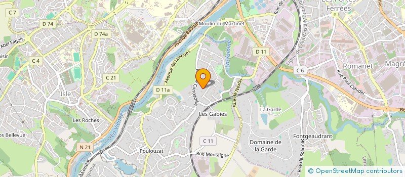 localisation de l'entreprise SNOBL à LIMOGES