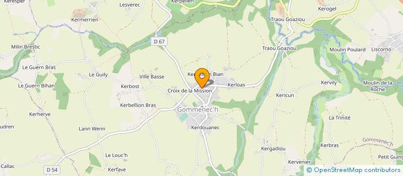 localisation de l'entreprise SNOOPY  GOMMENEC'H