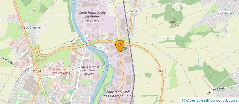localisation de l'entreprise SNOR PRODUCTION SA à AUXERRE