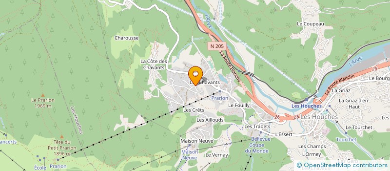 localisation de l'entreprise SNOW GROUP  LES HOUCHES