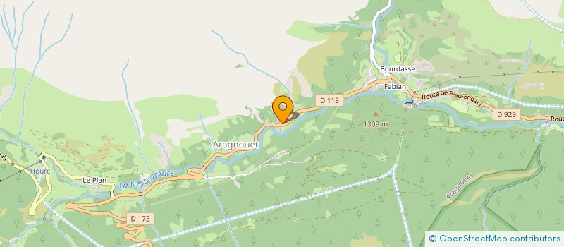 localisation de l'entreprise SNOW LAND  ARAGNOUET