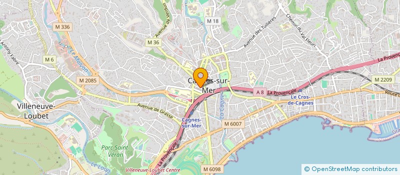 localisation de l'entreprise SNPA NEGOCE PRODUITS ALIMENT à CAGNES-SUR-MER
