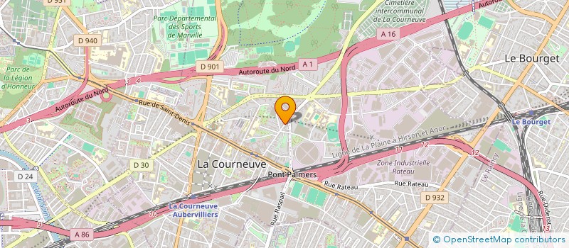 localisation de l'entreprise SNS à LA COURNEUVE