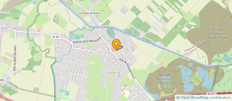 localisation de l'entreprise SNS MIRABEAU  LALLAING