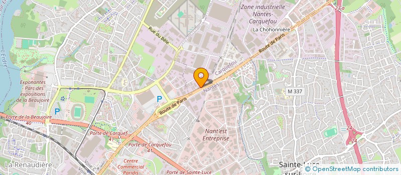 localisation de l'entreprise SNTA (SOCIETE NANTAISE DE TRANSACTION AUTOMOBILE)  NANTES