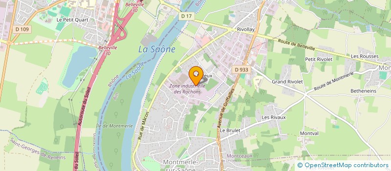 localisation de l'entreprise SNTS1 à MONTMERLE-SUR-SAONE