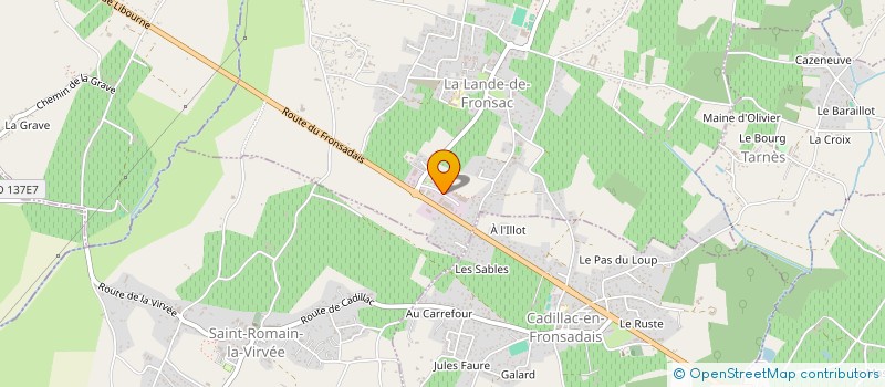 localisation de l'entreprise SNVA à LA LANDE-DE-FRONSAC
