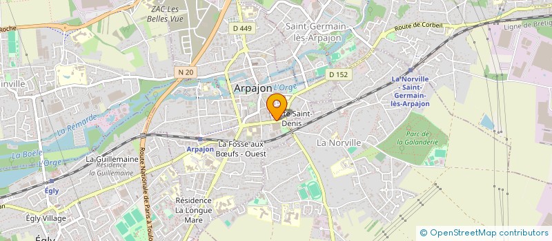 localisation de l'entreprise SO BIZNESS  ARPAJON