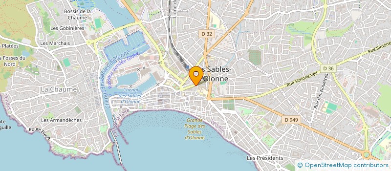 localisation de l'entreprise SO'BUREAUX à LES SABLES D'OLONNE