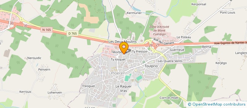 localisation de l'entreprise SO CO FI à PLOEREN