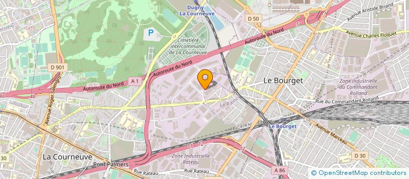 localisation de l'entreprise SO CREATION à LA COURNEUVE