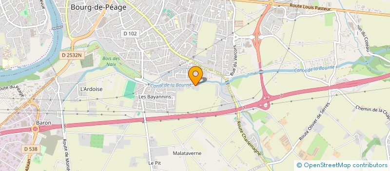 localisation de l'entreprise SO-DA  BOURG-DE-PEAGE