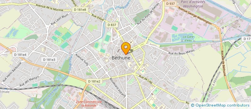 localisation de l'entreprise SO'DESIGN à BETHUNE
