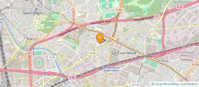 localisation de l'entreprise SO.DI.OS à LA COURNEUVE