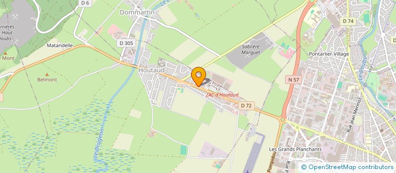 localisation de l'entreprise SO DOUBS  HOUTAUD