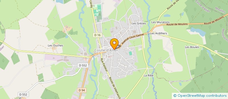 localisation de l'entreprise SO FAB PROD à COSNE-D'ALLIER