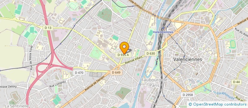 localisation de l'entreprise SO FINANCE à VALENCIENNES