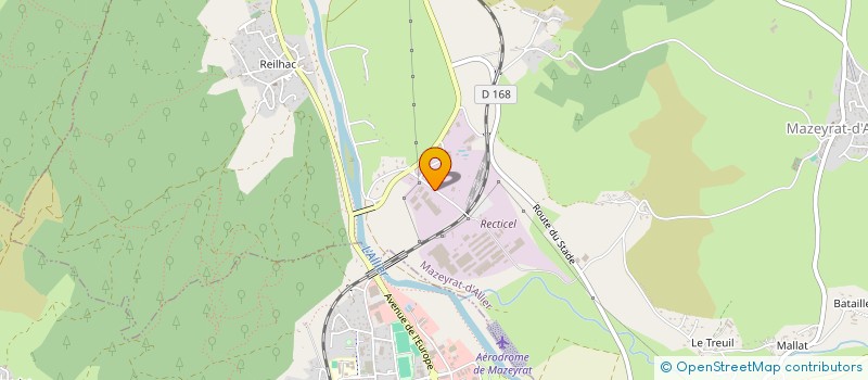 localisation de l'entreprise SO.FO.PAL - SOCIETE FOREZIENNE DE PALETTES BOIS ET EMBALLAGES à MAZEYRAT-D'ALLIER