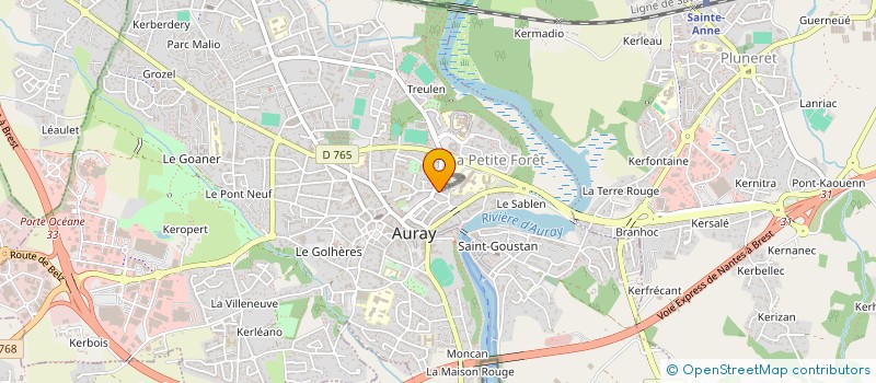 localisation de l'entreprise SO.GE.CA à AURAY