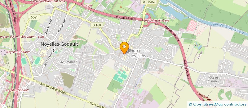 localisation de l'entreprise SO.GE.IN à COURCELLES-LES-LENS